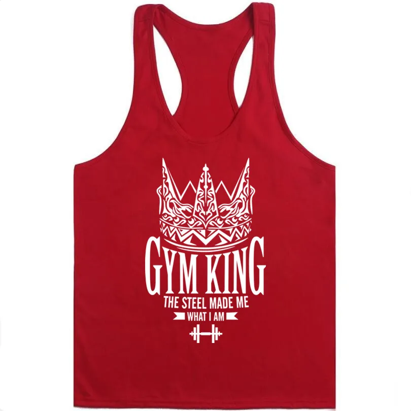 12 red Модный топ на бретелях для бодибилдинга, тренажерные залы, бренд Gymsclothing для фитнеса, мужская рубашка без рукавов, одежда для тренировок - Цвет: 12 red