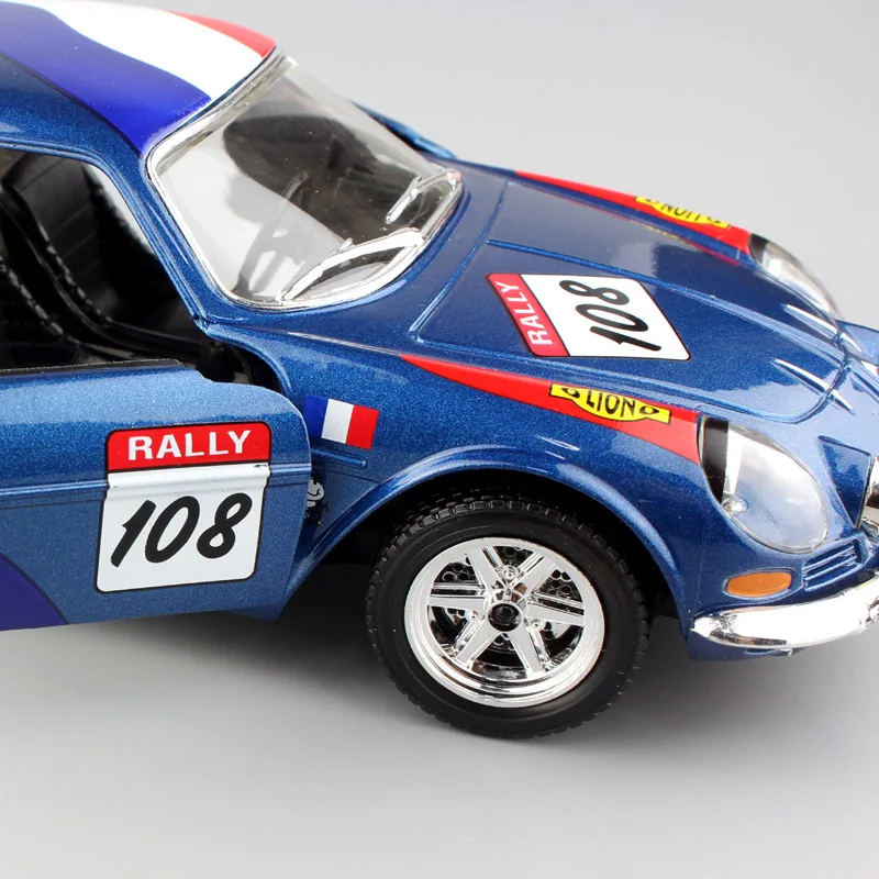 1:24 Масштаб RENAULT Alpine A110 1600 S ралли Гоночная машина № 108 литье wrc модели и автомобили авто автомобили игрушки реплики для детей