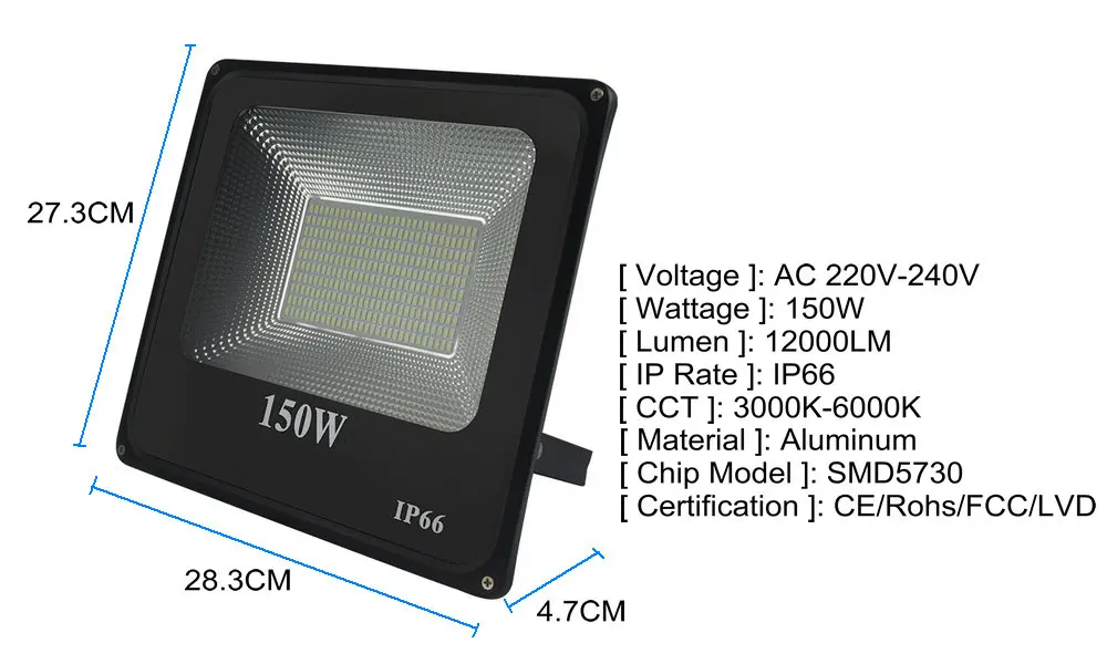 BUYBAY 50w 100w Светодиодный прожектор светильник 220V 240V 30 Вт 200 Вт напольный светильник ing проектор лампа с отражателем светодиодный 50 Вт внешний точечный светодиодный exterieur
