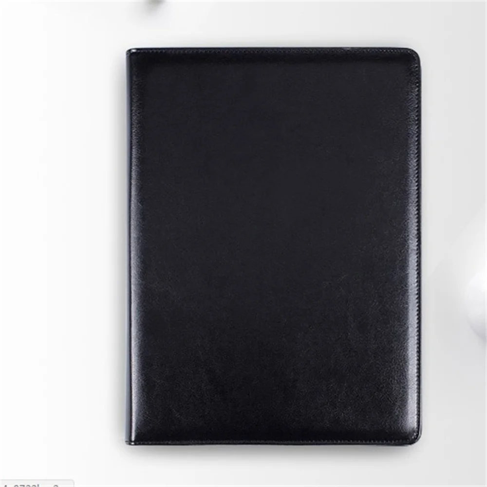 

New High Quality Leather Portfolio A4 Documents Folder Cases Manager Bag Business Floder without Calculator