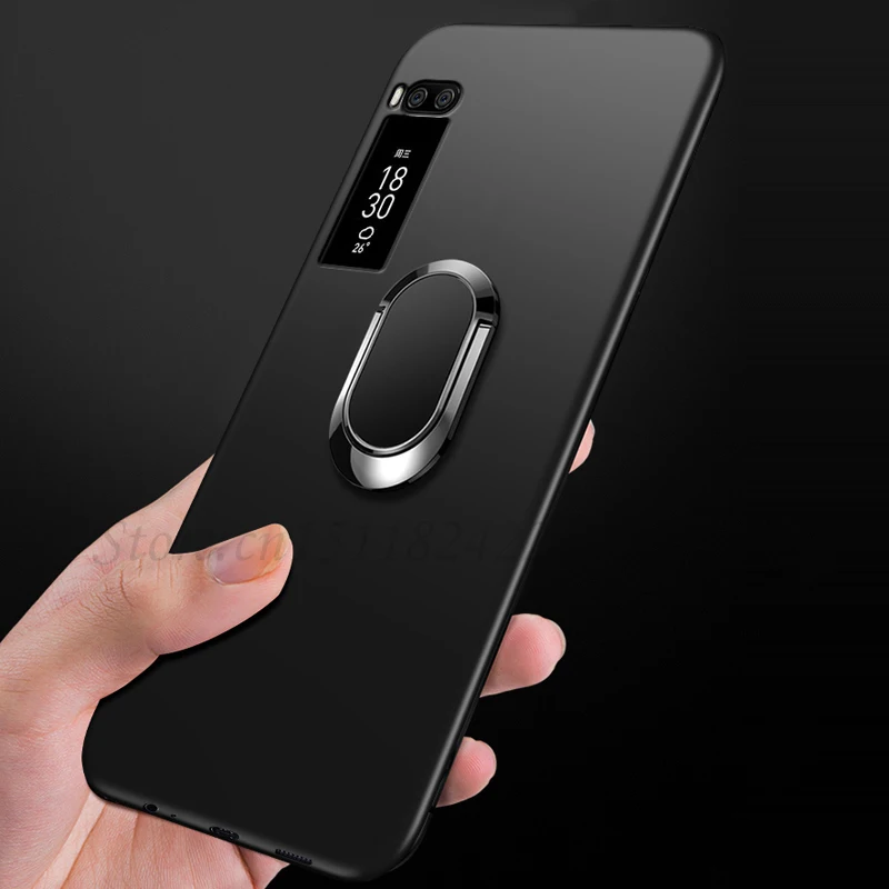 Чехол для Meizu Pro 7 чехол Plus мягкий силиконовый Магнитный автомобильного кольца