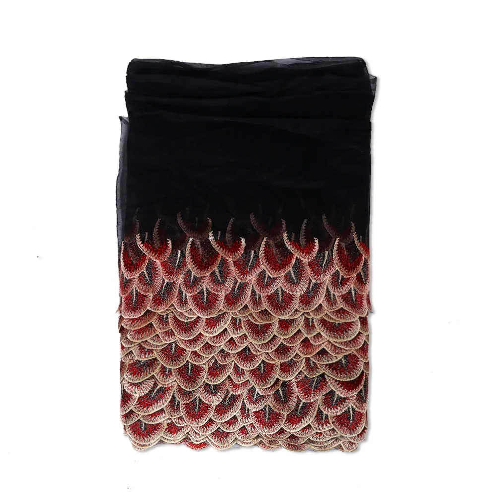 Кружевная отделка Smiry 2 ярда с перьями павлина цветочной вышивкой высокое