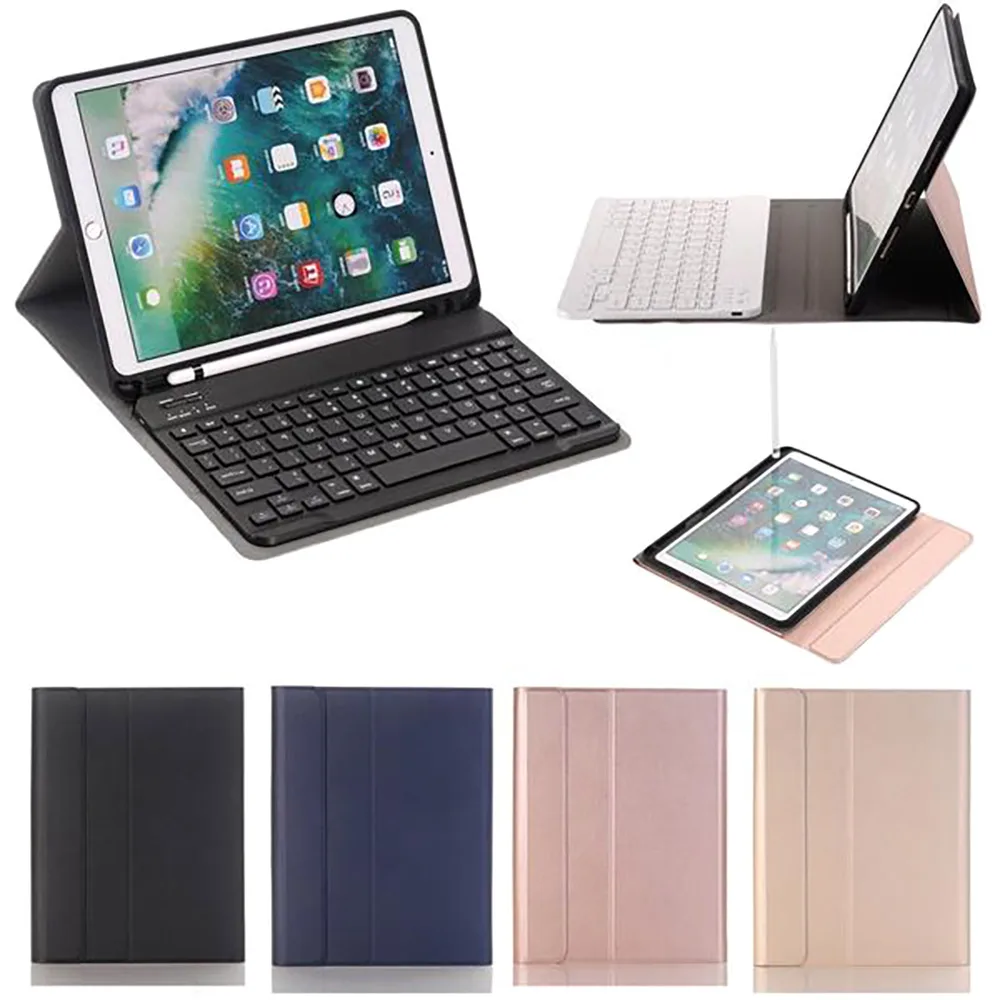 

Mini Wireless Bluetooth Keyboard Case For IPad 9.7 With Pencil Holder Smart PU Leather Full Cover For IPad Air 1 2 Pro9.7