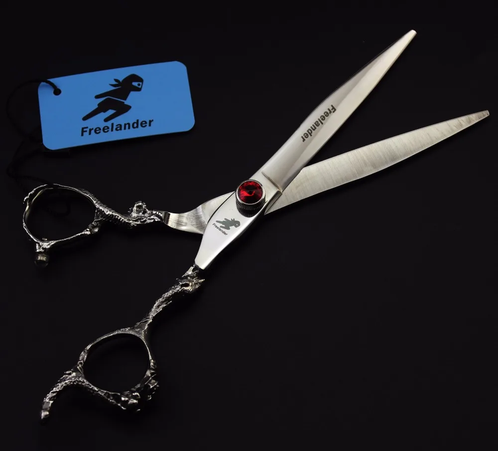 

Freelander 7" Japan 440C silver pet scissors set for pet grooming scissors