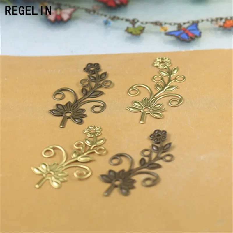 REGELIN позолоченный/посеребренный Цветок филигрань ювелирный соединитель