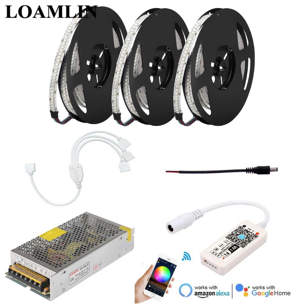 5 м 10 15 20 RGB Светодиодная лента 2835SMD 234 светодиодов/м с волшебным домом WIFI Led