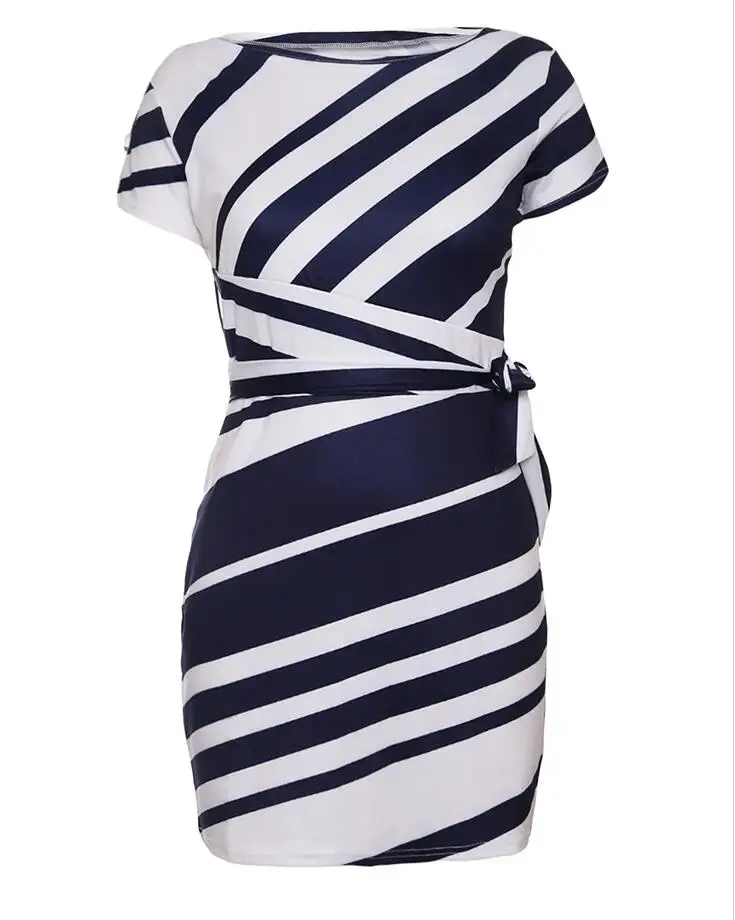 Платья на осень 2017 г. платье-карандаш в красную черную темно-синюю и белую полоску