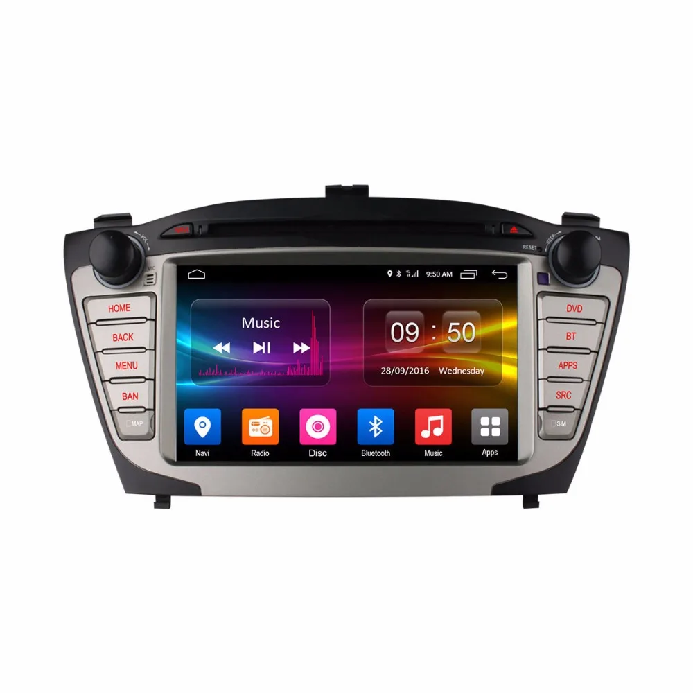 Автомобильный DVD плеер 1024X600 Android 6 0 4/8 ядер 2 Гб ОЗУ 4G LTE Wi Fi для Hyundai IX35 Tucson 2009 2014