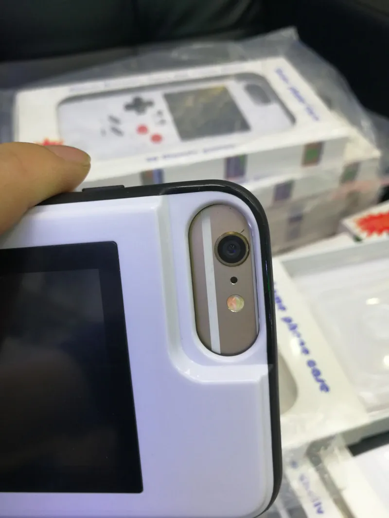 Цветной ЖК-экран ручной игровой плеер чехол для телефона для iPhone X XR Xs Max защитный чехол для 7 8 6 6s Plus игровая консоль