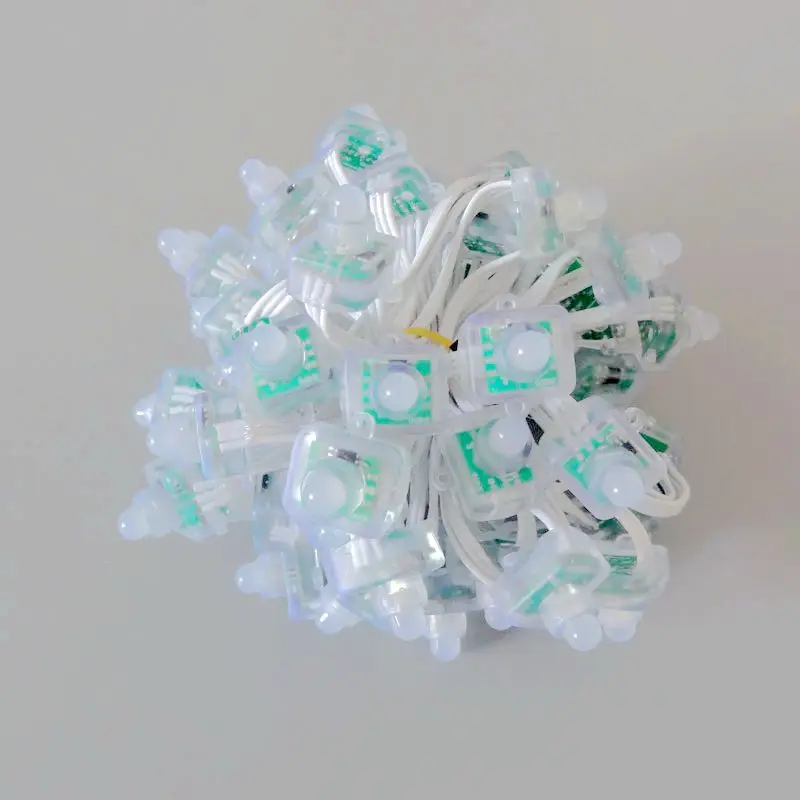 500 шт 12 мм WS2811 T1515 квадратный Led Pixel Модуль строка черный зеленый белый RGB кабель IP68 Водонепроницаемый DC5V