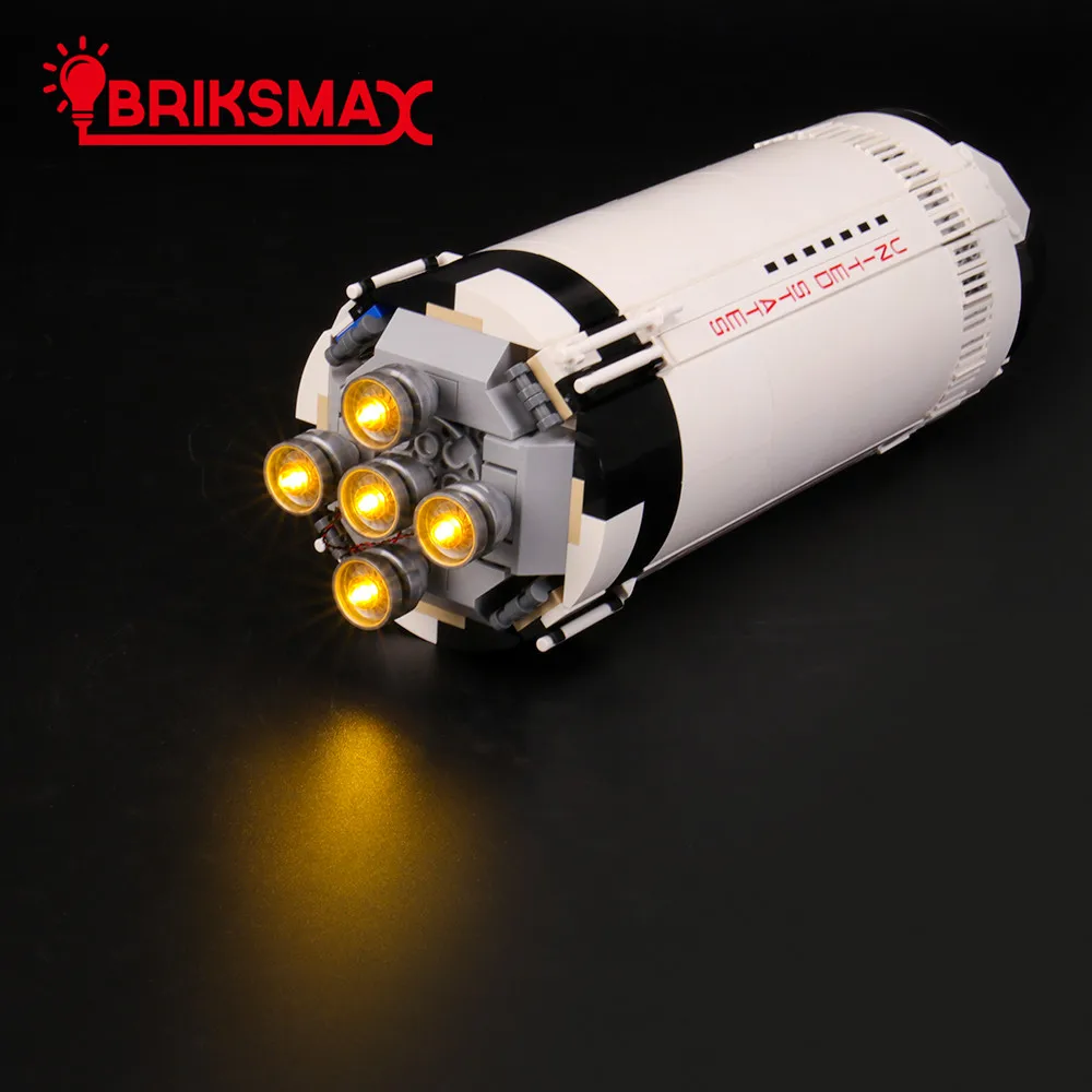 Комплект BriksMax со светодиодсветильник кой для идей Apollo Saturn V строительные блоки