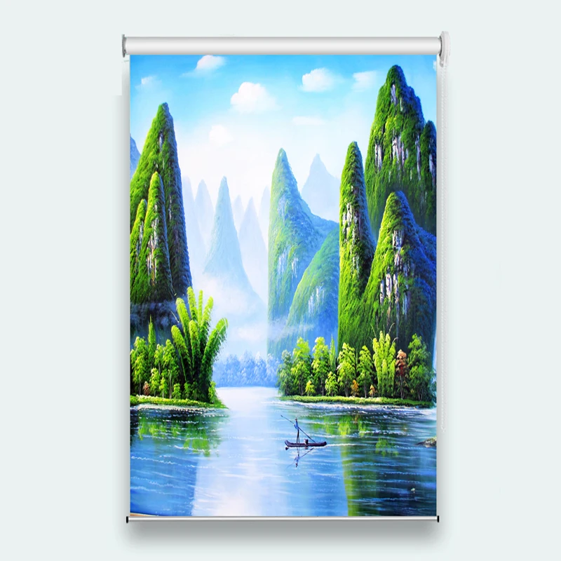 

3D Roller Blinds customize High Quality beautiful scenery Living Room bedroom Windows Roller Blinds Curtains