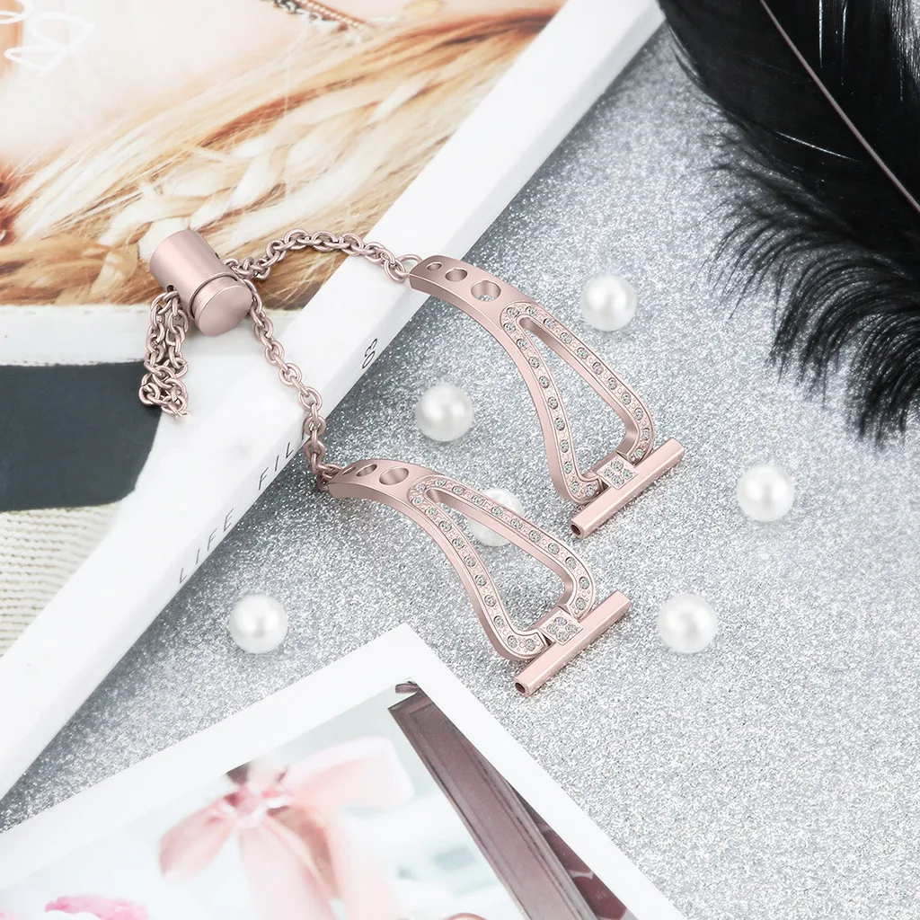 Модные роскошные женские Ремешки для наручных часов Fitbit Versa сменные Кристальные