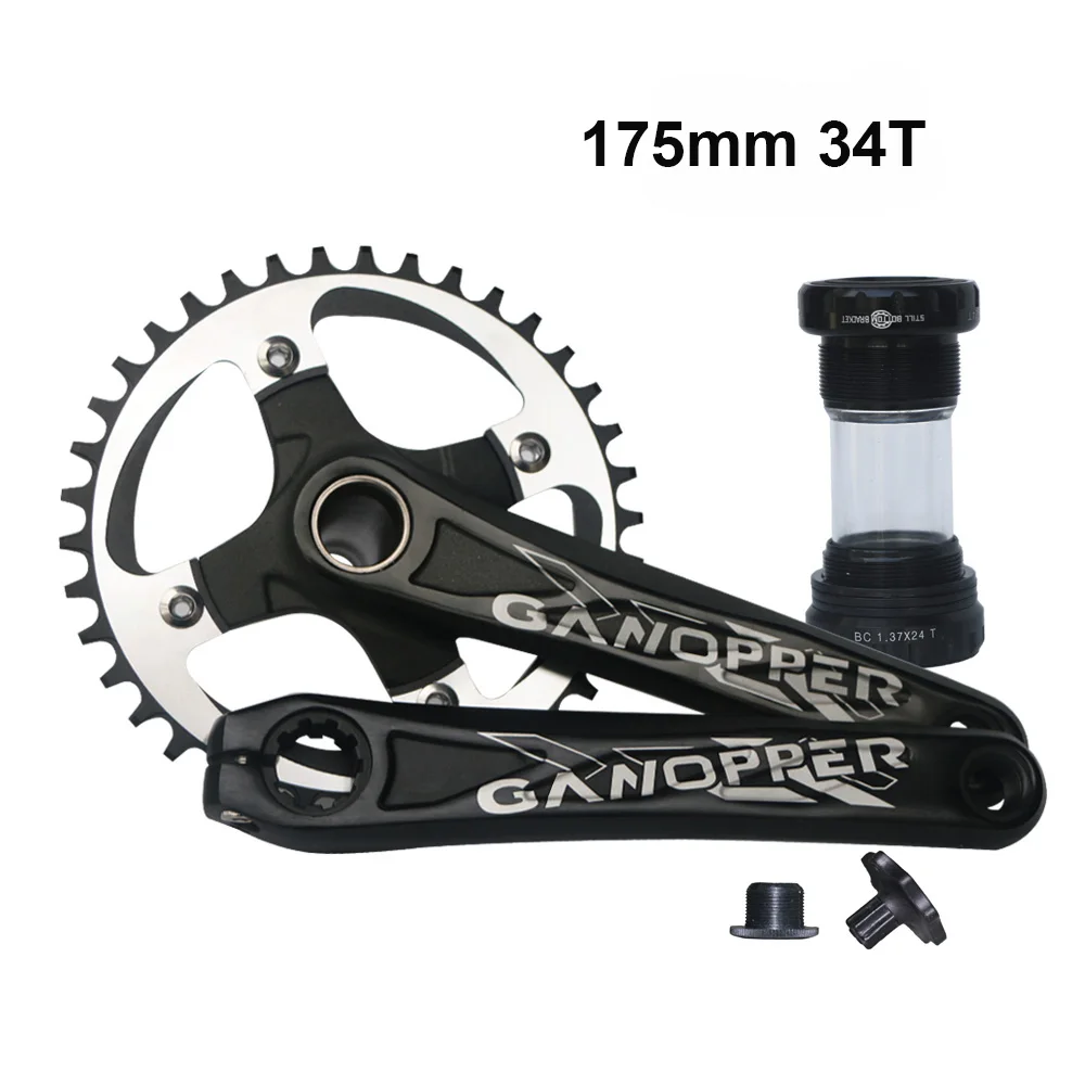 175mm 34T crankset 104BCD MTB Горный шоссейный велосипед crankset 172,5/175 мм BMX велосипедный Кривошип набор нижняя часть 68BB 10 S бензопилы подходит shimano deore Alivio часть - Цвет: 175mm 34T crankset