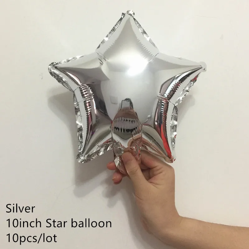10pcs silver star Baby Shower баннер его мальчик/девушка воздушный шар "Конфетти" Детские Пол раскрыть День рождения украшения подарок для детей вечерние Декор поставки - Цвет: 10pcs silver star