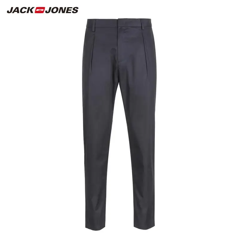 JackJones мужские облегающие хлопковые деловые повседневные укороченные брюки | 219114553