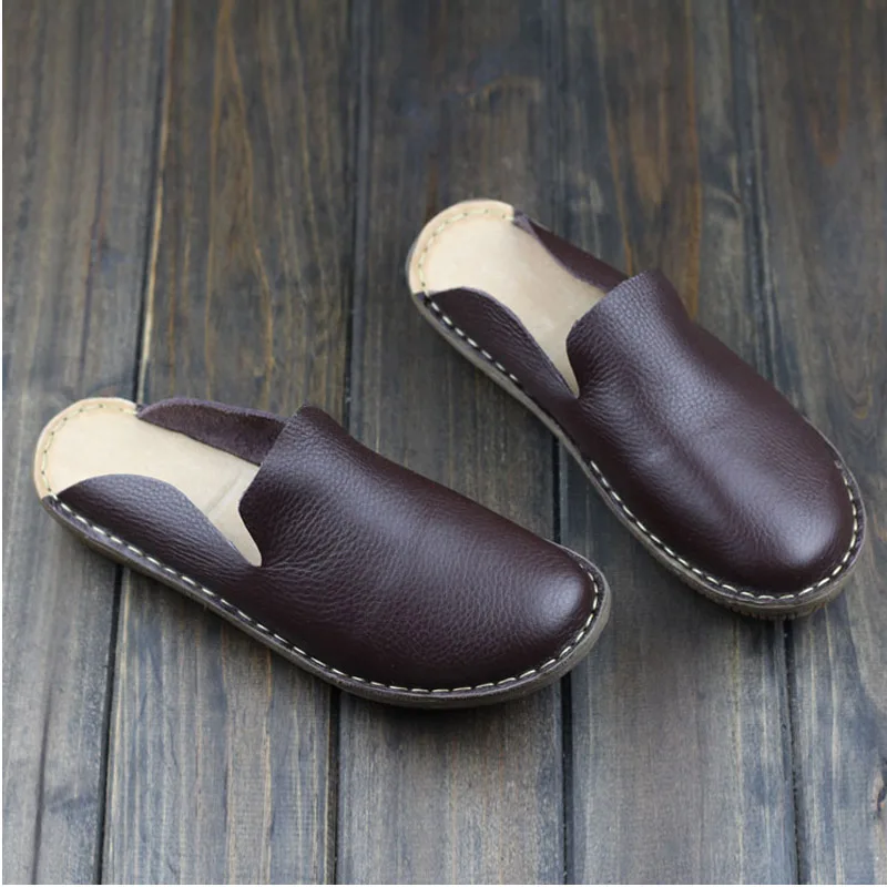 Женская обувь Летняя без застежек на плоской подошве желтый/кофе/коричневый из