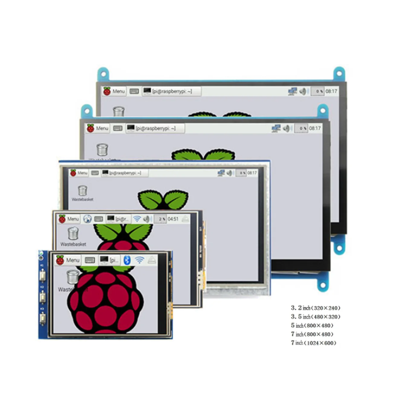 Raspberry pi 3,2/3,5/5/7 дюймов сенсорный экран ЖК-дисплей дисплейный модуль Поддержка Raspberry Pi 2/3 B