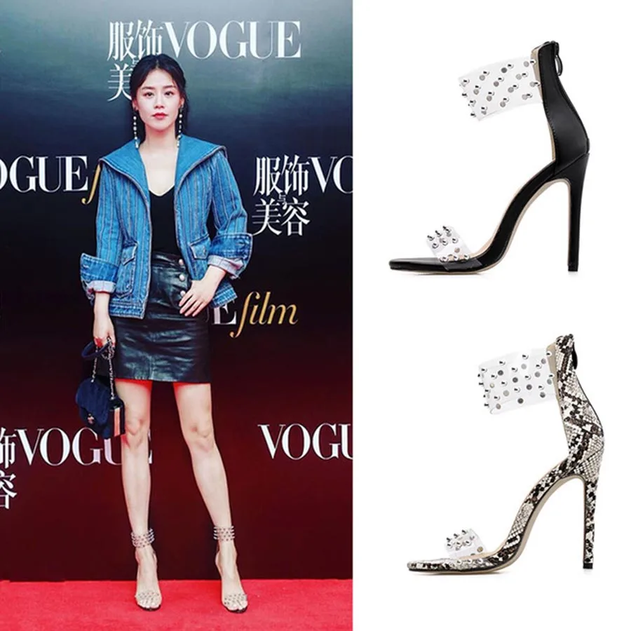 Vogue New European / American Style Classic Nice Looking Transparent Women High Heel Sandals Fashion &amp Elegant Female | Обувь