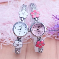 2022 new famous butterfly silver women girl watches crystal quatrz casual fashion watch luxury stainless steel lucky grass watch