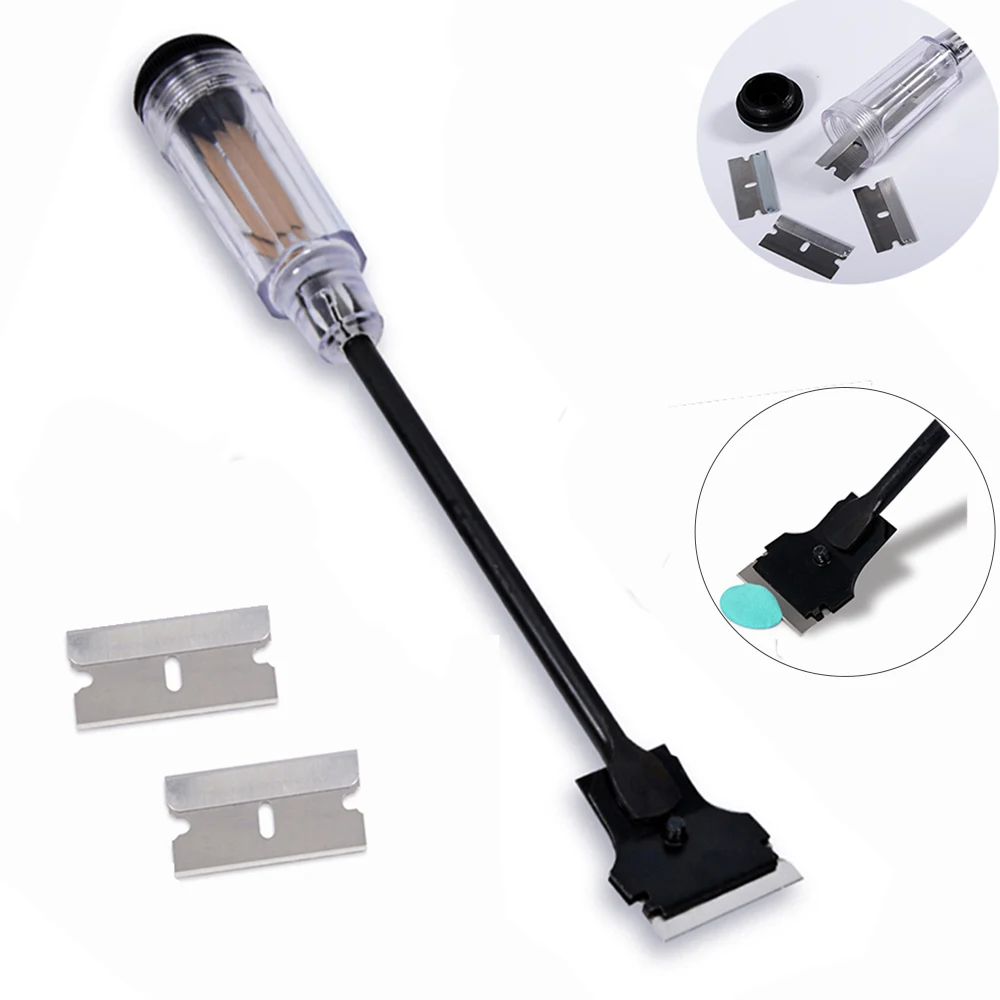 FOSHIO автомобиля Стикеры жидкость для снятия пыли Чистящая бритва скребок + 2 шт 1 5