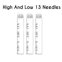 microblading needles high and low 13 needles disposable sterile tattoo needles permanent makeup eyebrow shading needles 10pcs
