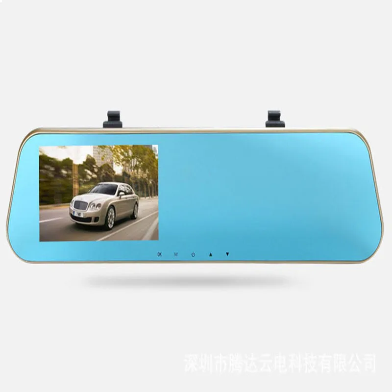Hd 1080 P Dash Cam Автомобильный видеорегистратор с двойными линзами зеркало для