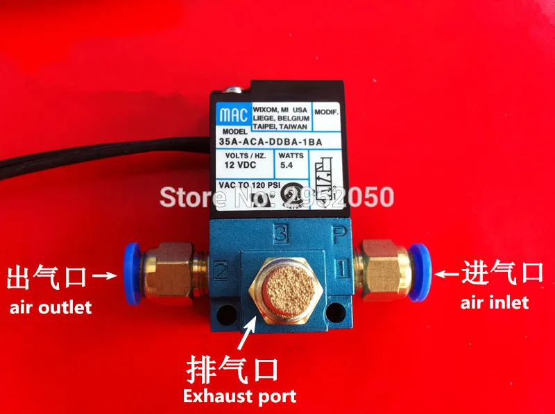 

1/8" DC12V 5.4W Mac 35A Type High Frequency Solenoid Valve 35A-ACA-DDBA-1BA for Dispenser Marking Dispensing Machine