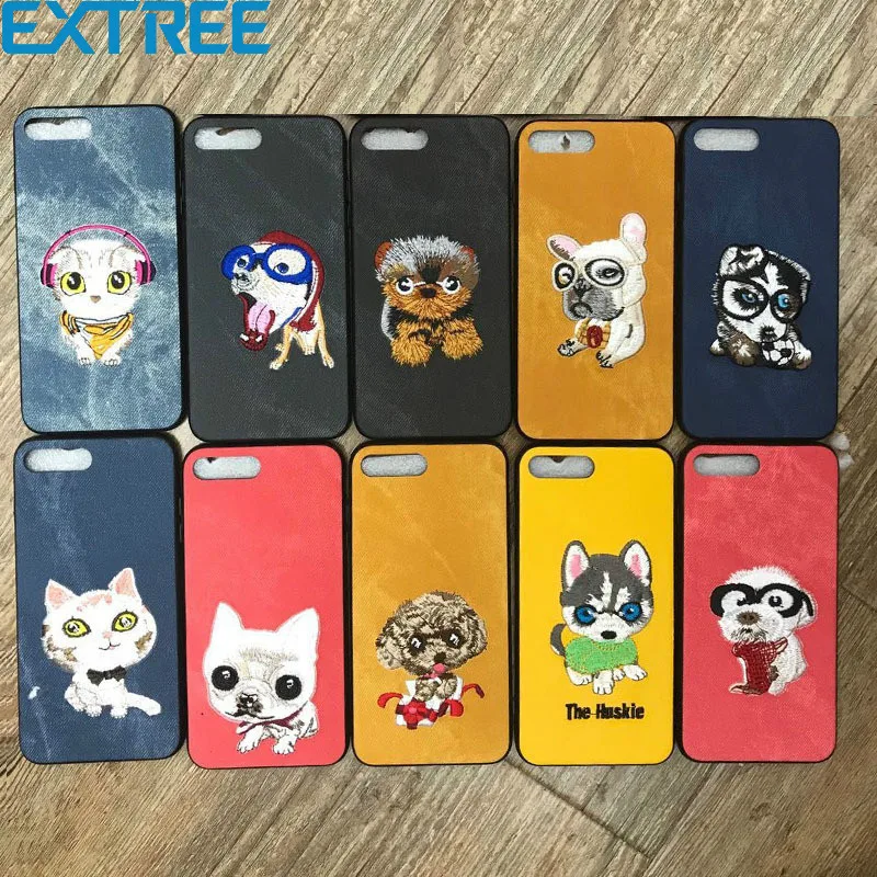 EXTREE чехол для iPhone/6/7/8 плюс вышитые мобильный телефона Apple X Новый Творческий