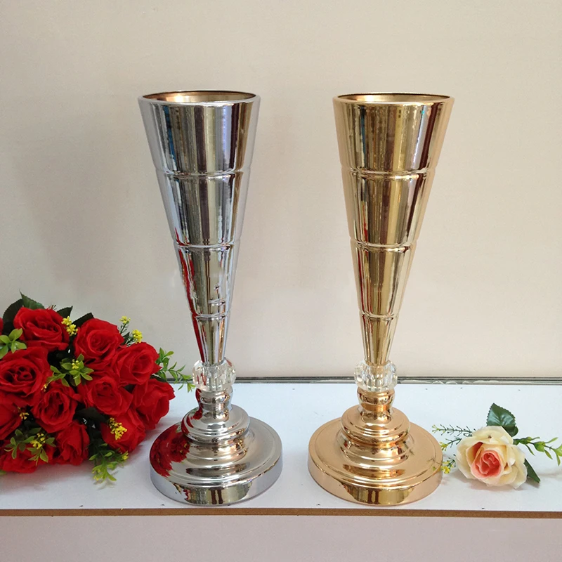 Элегантные металлические вазы для цветов центральные части стола вечерние дьбы