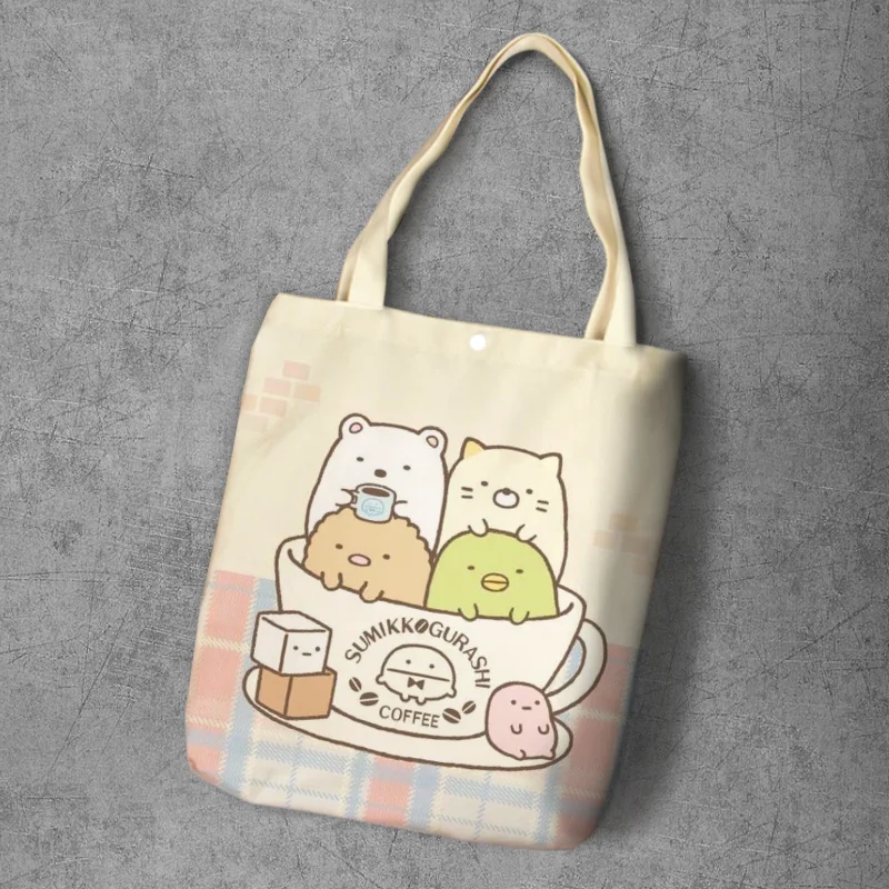IVYYE Sumikko gurashi, модная, аниме, складная, Холщовая Сумка для покупок, повседневные сумки на плечо, настраиваемая Сумка-тоут, женская, для девочек, Новинка - Цвет: Image Color