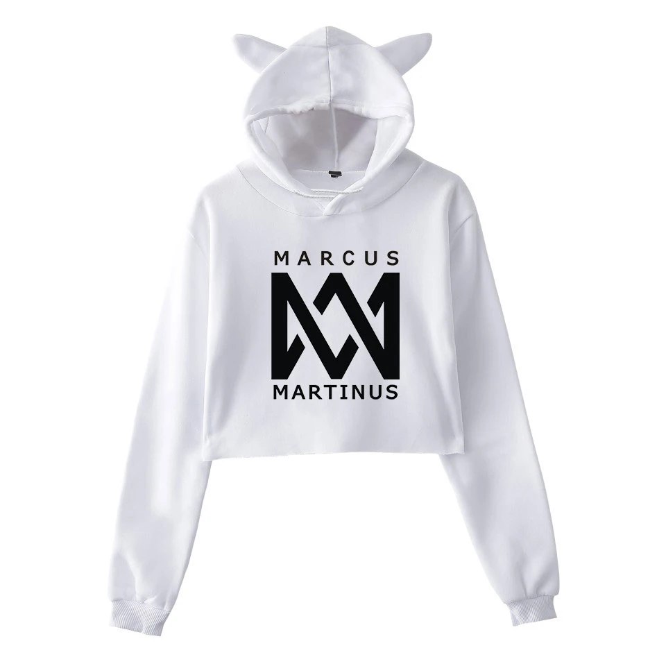 Женская толстовка с кошачьими ушками Marcus &amp martinus теплая Повседневная Толстовка