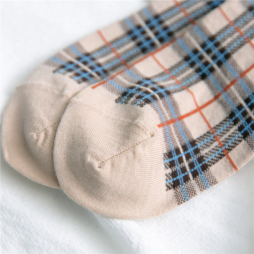 Носки женские клетчатые в стиле ретро 5 пар/лот|Носки| |
