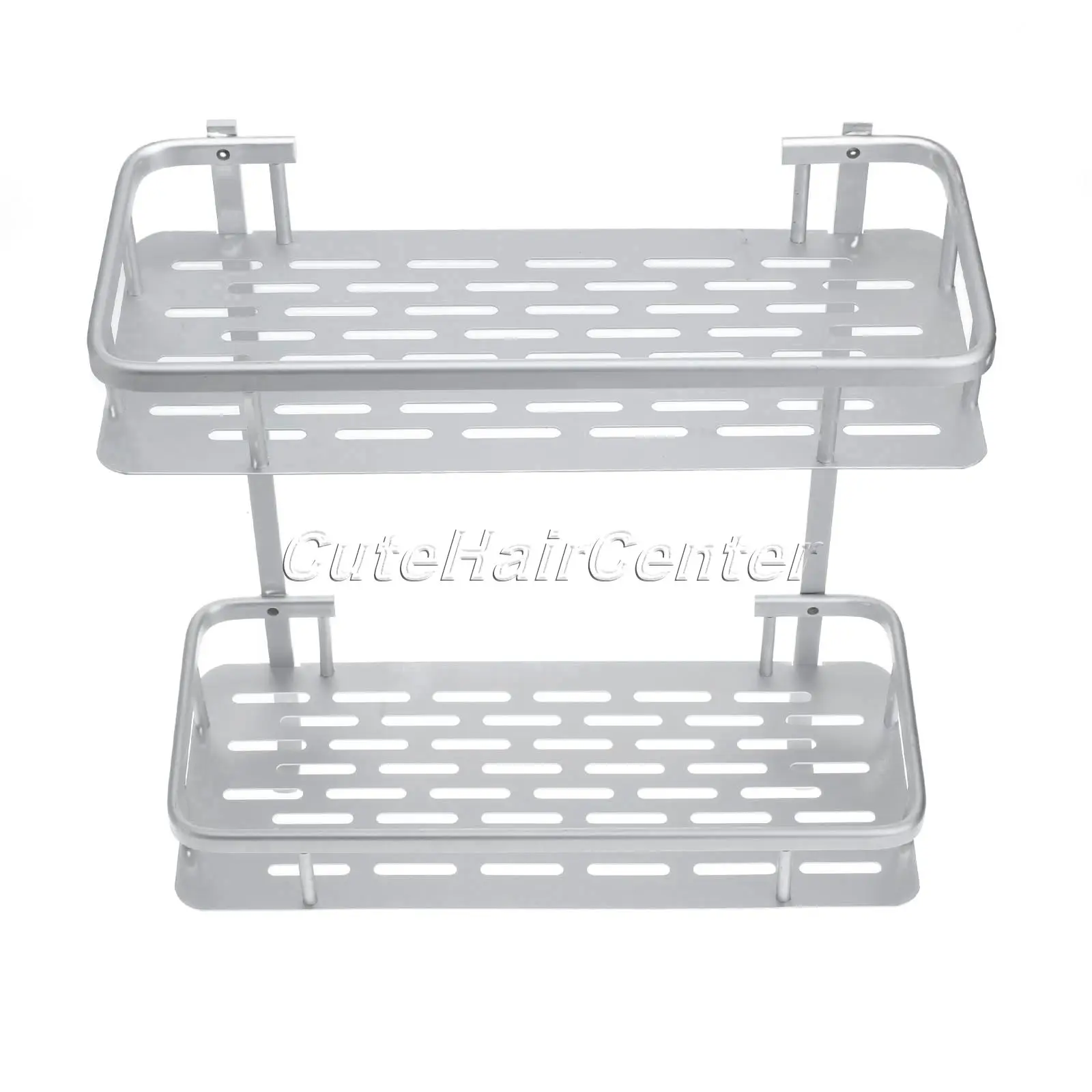 Серебряный прямоугольник 36*31*14 см 2 яруса алюминиевый Душ аксессуары для ванной комнаты стойка-держатель для хранения стойки крючки