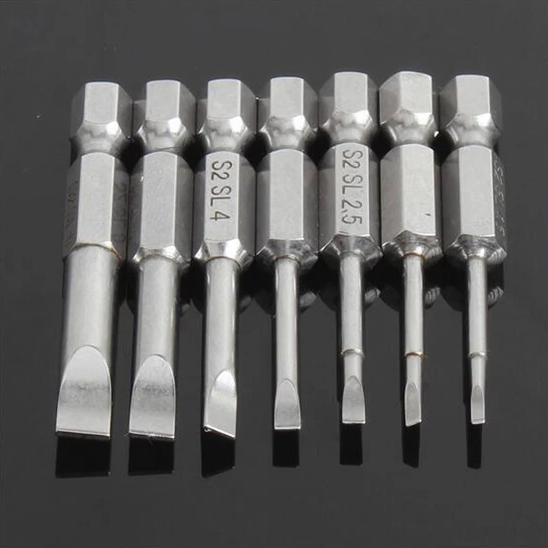 7 шт. биты для отверток 50 мм длина 1 6 0 мм|slotted screwdriver bits|screwdriver bitsslotted |