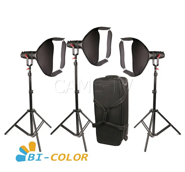 

3 Pcs CAME-TV Boltzen 30w Fresnel Fanless Focusable LED Bi-color Package Led Video Light