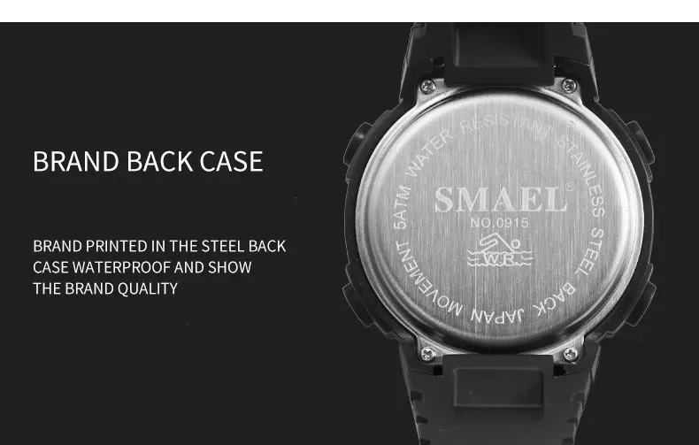 SMAEL военные часы армейские модные часы мужские большой циферблат S Shock Relojes Hombre повседневные спортивные часы 0915 светодиодный цифровые часы для мужчин