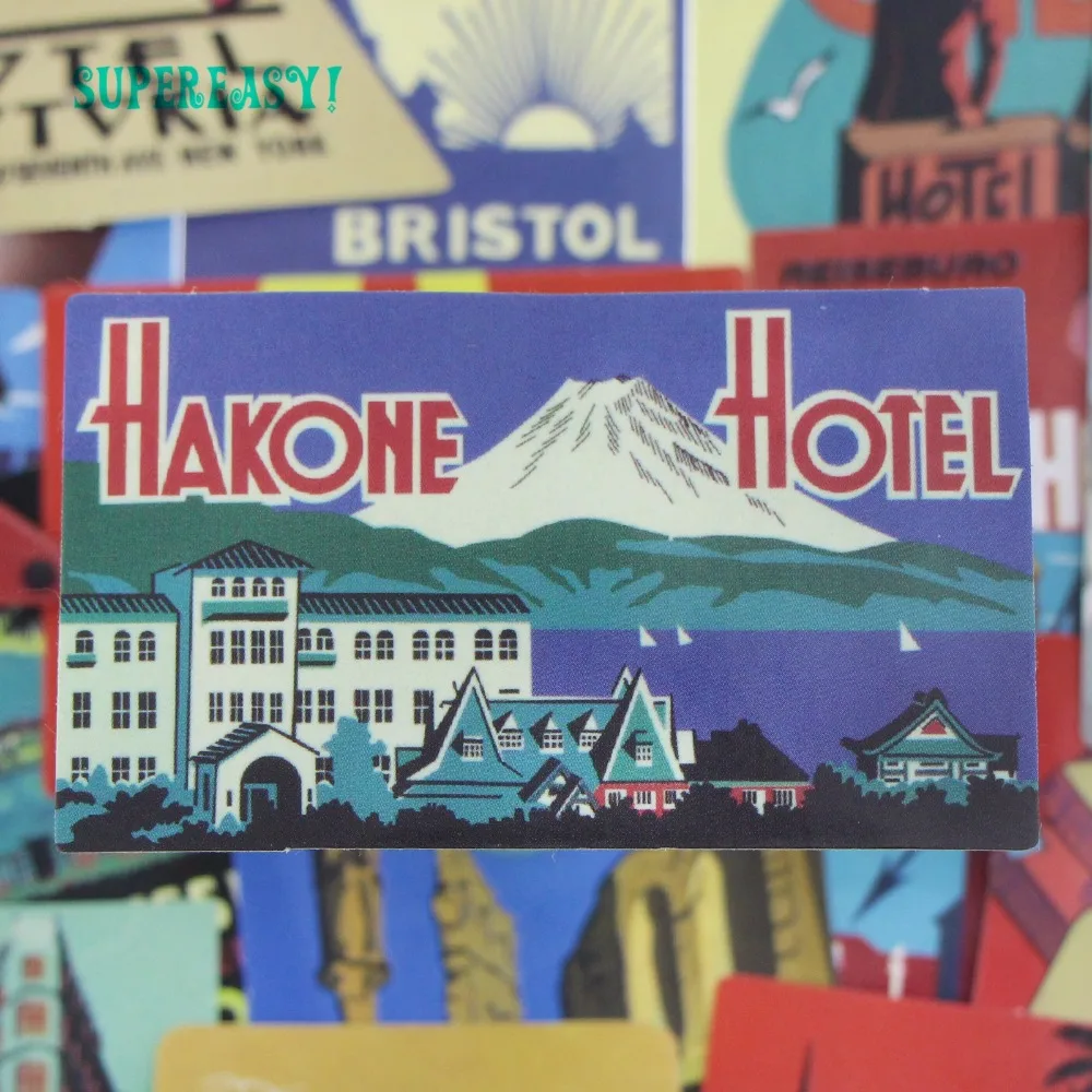 Наклейки с логотипом для путешествий в отеле 56 шт./лот Roma New York Trip JDM наклейка