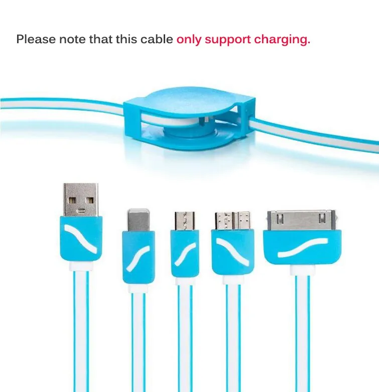 Мульти зарядное устройство кабель Выдвижной USB 3 0 8Pin Micro 4in1 зарядный для iPhone 4 4S 5s 6