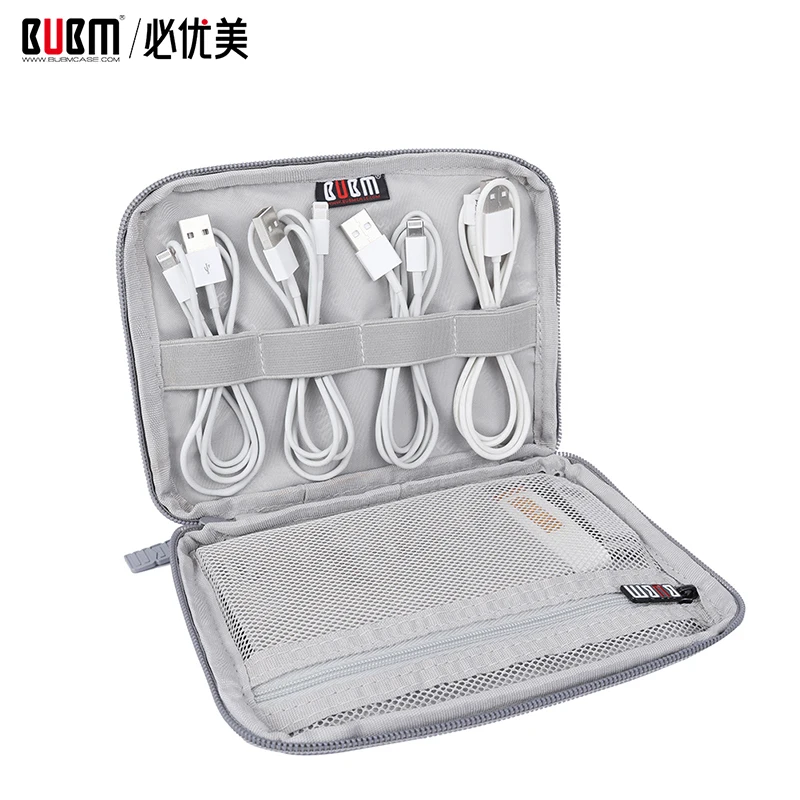 BUBM-bolsa para accesorios electrónicos, organizador electrónico de viaje, almacenamiento para cable de datos, disco duro ipad