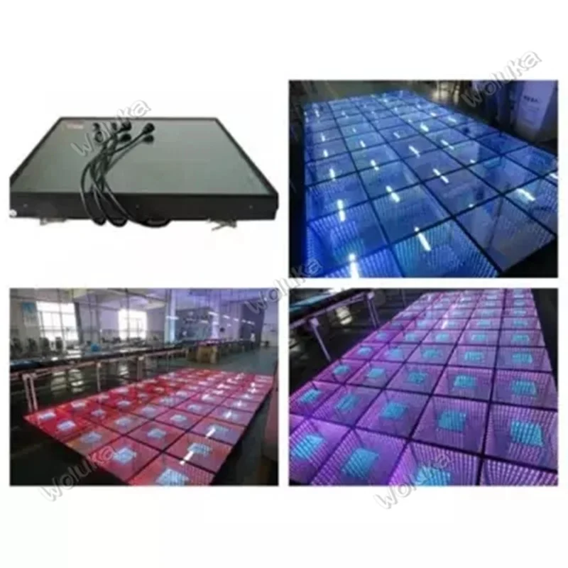 100 см 3D танцпол LED трехмерная динамическая задняя бесконечная пропасть плитка