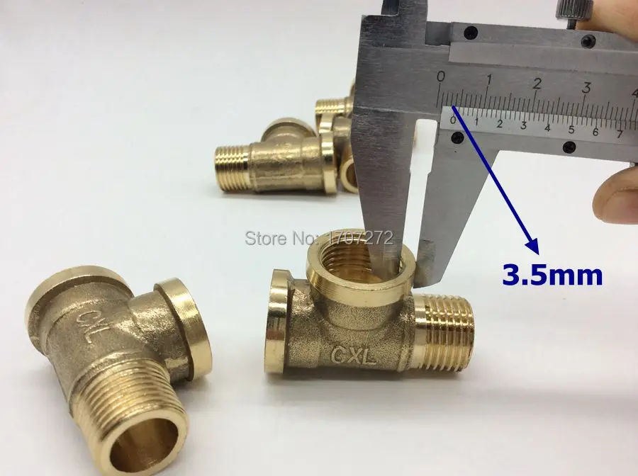 Бесплатная доставка медные фитинги G1/2 &quotженские и мужские тройники сантехника