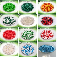 100pcspack size 0 empty gelatin capsules red clear white green red white red yellow red black hollow hard gelatin capsule