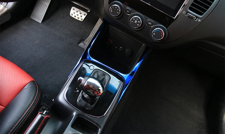 Для Kia K3 2012 2013 из нержавеющей стали отделка передач блестки крышка панели передач декоративные наклейки C1127