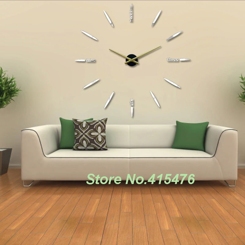 2015 home decor digital 3D diy clock morden design hours unique gift wall sticker single safe watches | Дом и сад