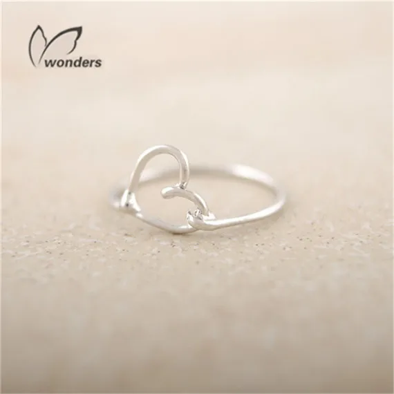 10 Pcs Fashion Jewelry Accessories Rings Weeding Gift For Woman Simple Open Heart Brand Minimalist Ring | Украшения и аксессуары