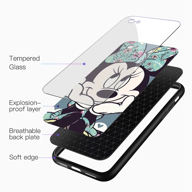 Милый мультяшный чехол для телефона из закаленного стекла TPU s для iPhone 11 Pro XR XS MAX X, чехол для iPhone 6 7 8 6 S Plus, чехол, Fundas Coque