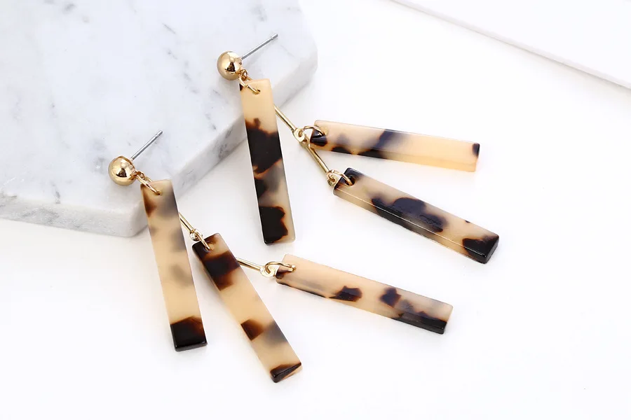 Myelo 2018 Resin Acrylic Geometric Earrings Charm Long Tassel Drop For Women Party Statement Brincos Boho Jewelry Gift | Украшения и