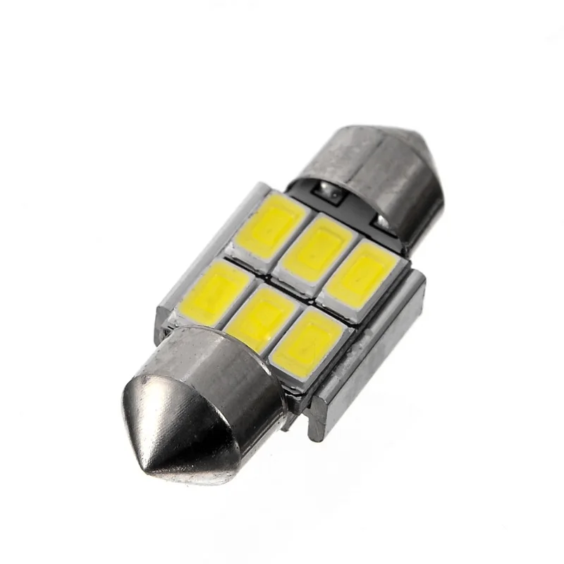 10Pcs C5W 31MM 5730 6SMD LED Interior Car Light Canbus led Festoon White 12V 3W 6500K License Plate Reading Lamp Bulbs | Автомобили и