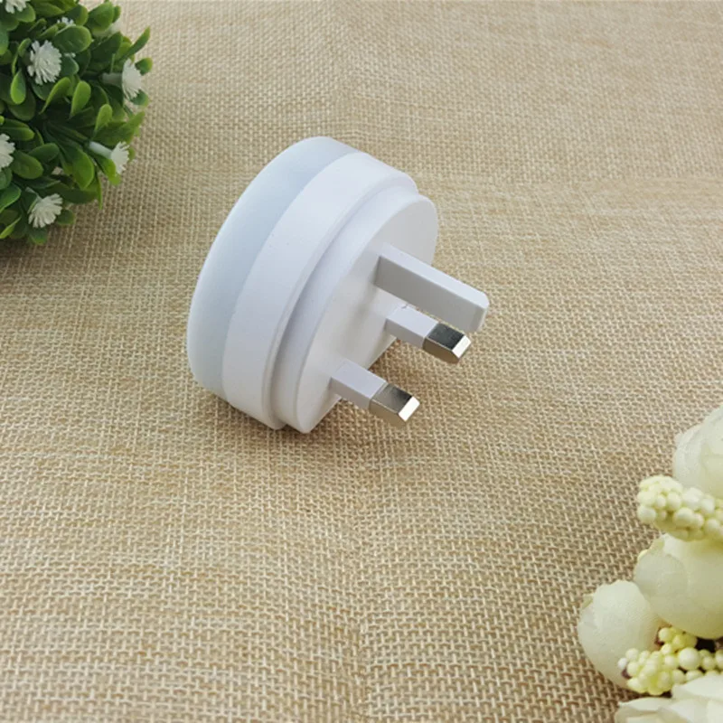 Круглый ночник AC 110 240 В с датчиком управления светодиодный двойной USB для